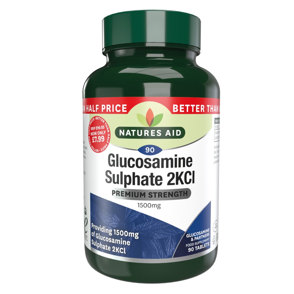 Natures Aid Glucosamine Sulphate 1500mg 90 tabs (Better Than Half Price)